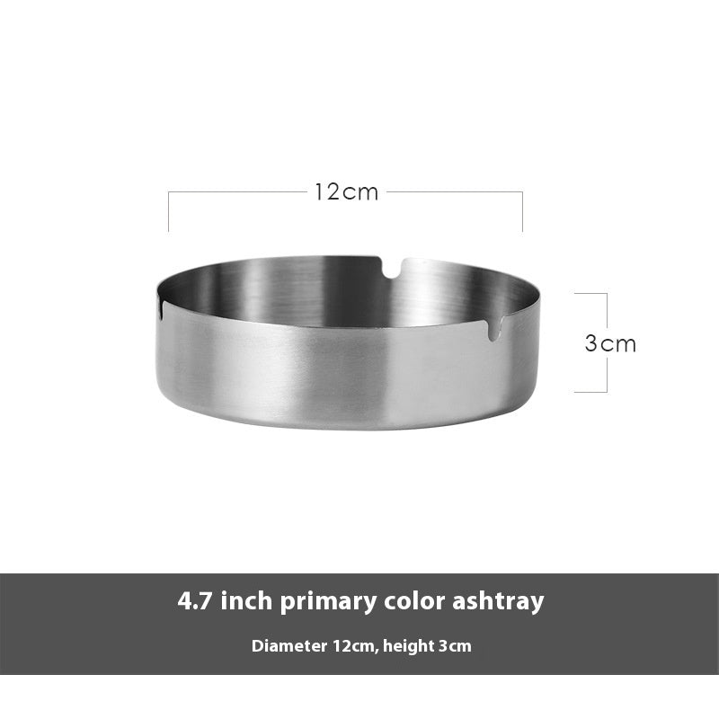 Simple Thickened Practical Stainless Steel Ash Tray de9e5d85 2675 4866 9327 885080d00568