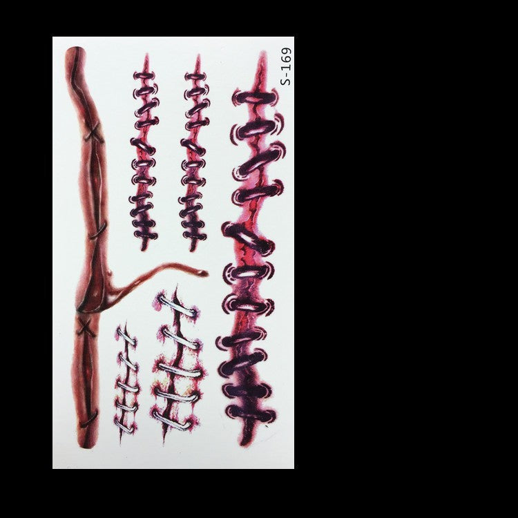 Simulation Prank Fake Wound Tattoo Sticker dec09ddc 29a4 4434 88fd d943dee0d714