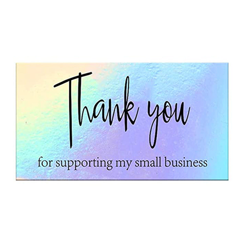 50 Laser Rainbow Thank You Cards - HD Wireless Product #6