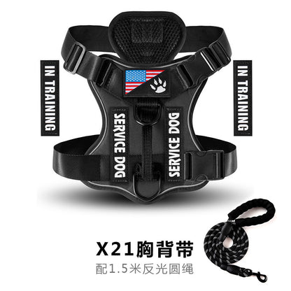 Shock Absorption Night Vision Reflective Pet Tactical Chest Strap ded6b00b a04d 4d15 9222 822db85d41d9