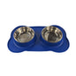 Large Silicone Pet Bowl Double Dog Bowl Stainless Steel dee46c42 b970 4d5f a878 517bbfeb29e6