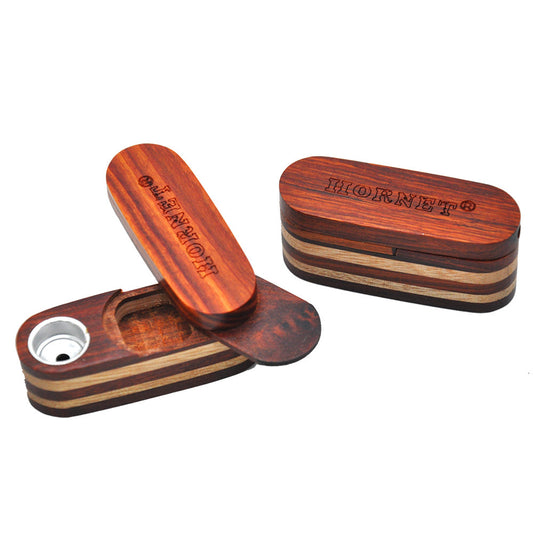 Rotating Wooden Pipe With Fluted Double Layer Small Pipe, Easy To Carry dee4f4ca 6fe8 4978 9154 61973052ee1a