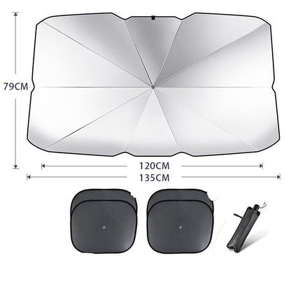 Foldable Car Windshield Sun Shade Umbrella UV Protection Heat Insulation Parasol Auto Front Window Cover Interior Protector S