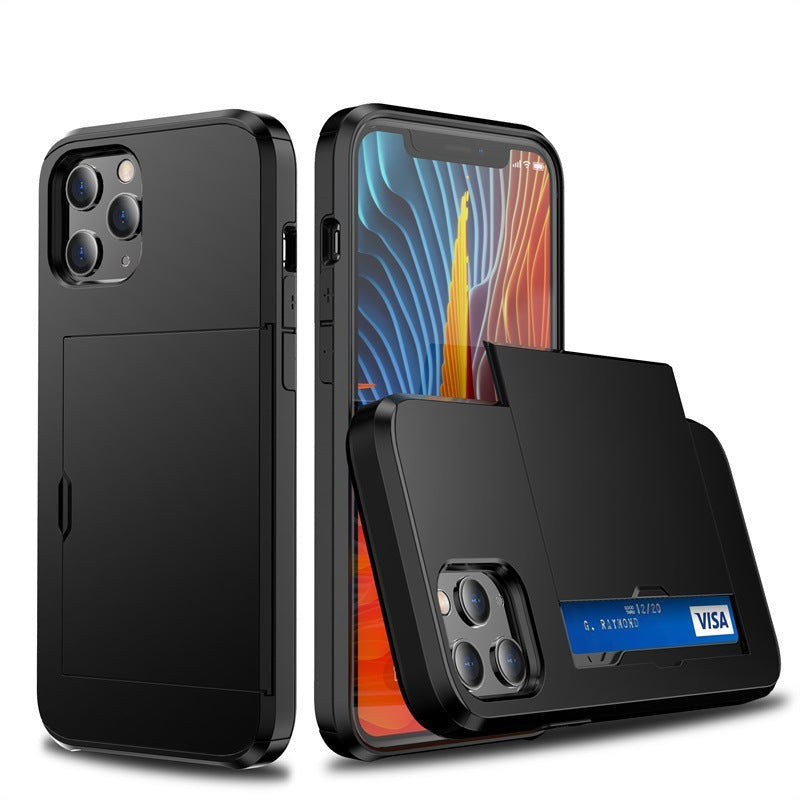 Mobile Phone Case Sliding Cover Card Two-in-one Anti-drop Wallet Protective Wallet Credit Card Holder df0a229d 3d7e 4e00 aec6