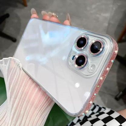 Glitter Frame Phone Case Transparent And Creative Mirror Glass Protective Cover df4b03ce 4675 451a 94f7 42a3a1b245ca