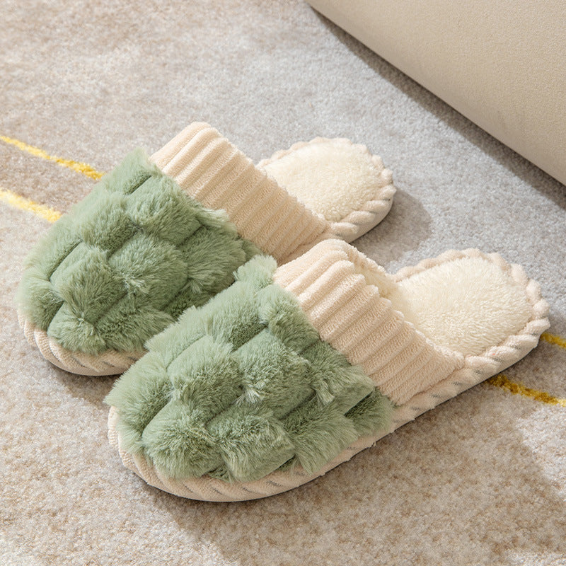 Indoor Warm Platform Couple Plush Slippers df575239 39c3 474f 8015 4f10e55cc76b