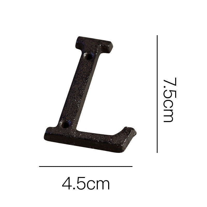 European-style Retro Cast Iron Three-dimensional Wrought Iron 26 English Letters Door Number df6f8d3b 8061 4f16 9a4e 344c85c6