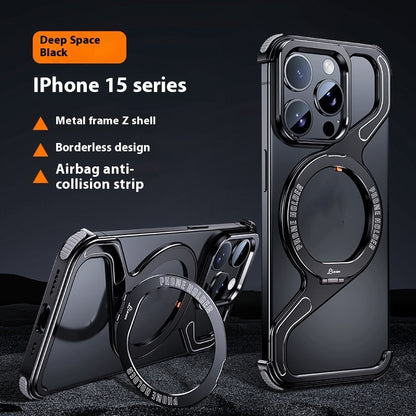 Z-type Metal Bracket Magnetic Phone Case df7355f3 5c71 44d7 957a 2343e08fcbae