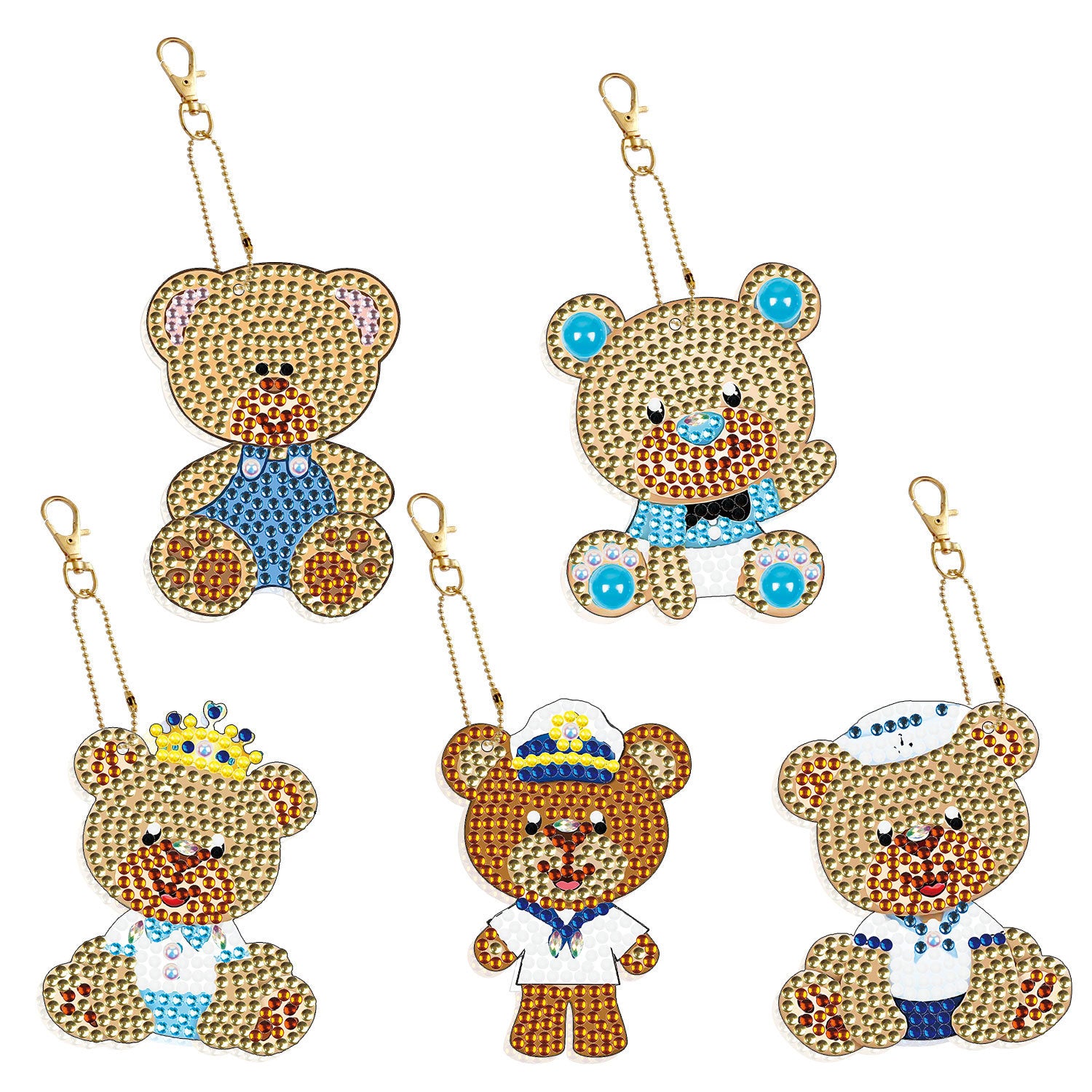 5D Diamond Drawing Keychain Double Sided Irregular - HD Wireless Product #3