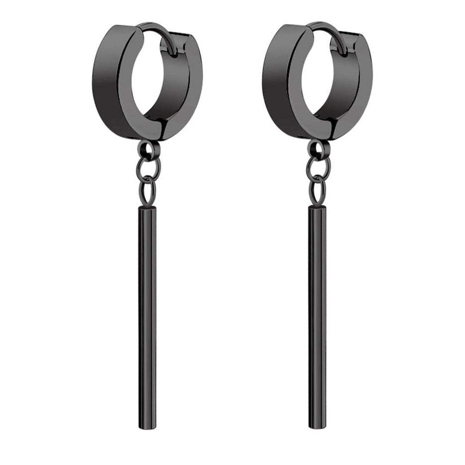 Hip Hop Round Bar Pendant European And American Stainless Steel Earring Ear Clip df8fa3cb 1477 4b82 b93b 61e7cbf9a458
