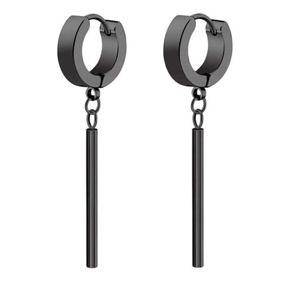 Hip Hop Round Bar Pendant European And American Stainless Steel Earring Ear Clip df8fa3cb 1477 4b82 b93b 61e7cbf9a458