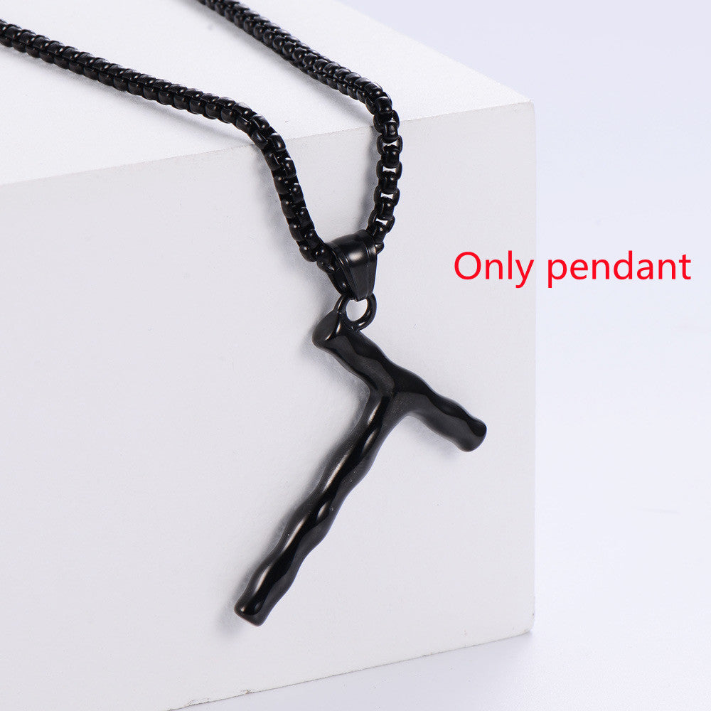 Three-dimensional 26 English Letter Pendant Necklace Fashion Jewelry Titanium Steel Couple Ornament dfb1e918 412f 439c 9eba 0