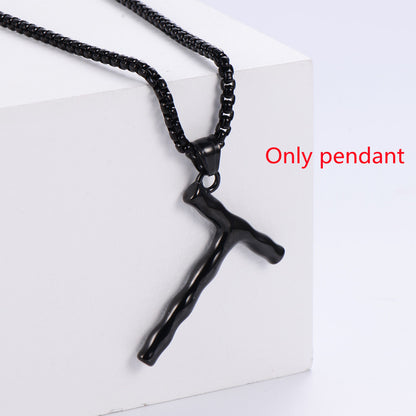 Three-dimensional 26 English Letter Pendant Necklace Fashion Jewelry Titanium Steel Couple Ornament dfb1e918 412f 439c 9eba 0