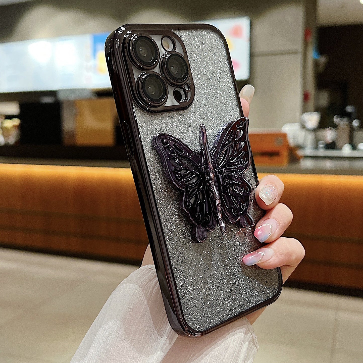 Hollow Butterfly Phone Case Gradient Transparent Plating Protective Cover dfc9d5ca a762 4014 a479 a013880c09f2