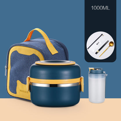 304 Stainless Steel Insulated Barrel Multi-layer Lunch Box - HD Wireless Product #6