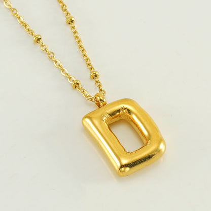 Women's Fashion Bubble Letter Pendant Letter Necklace dfeca0be 52ac 4529 aff5 33f89da6a67e