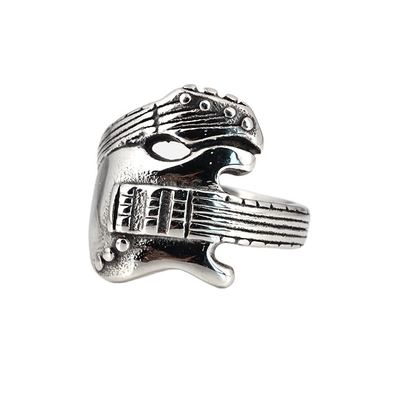 Retro Punk Titanium Steel Ring Men's Personality Wide Ring dff7aab8 425a 4d53 ac7e c7a930654e08
