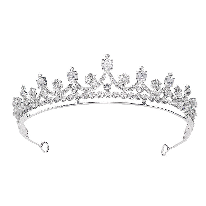 Simple Rhinestone Silver Headband Crown e03fb5bb dbf7 498e 8ced e00cde2558cc