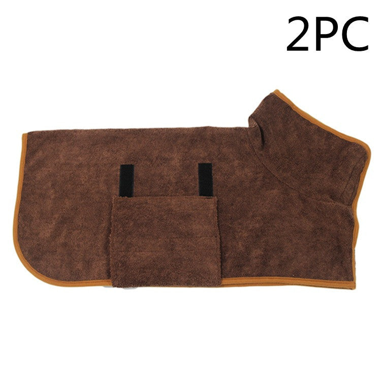 Absorbent Pet Bathrobe With Waist-wrapped Microfiber e047d995 f445 41be a5bb 6b8951237187