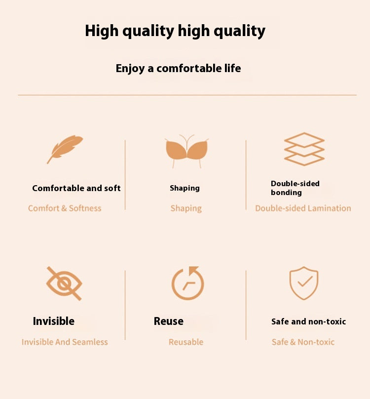Double Sided Adhesive Sticky Bra Inserts Push Up Thick Sponge Breast Lift Pads Women Swimsuit Bikini Cup Enhancer