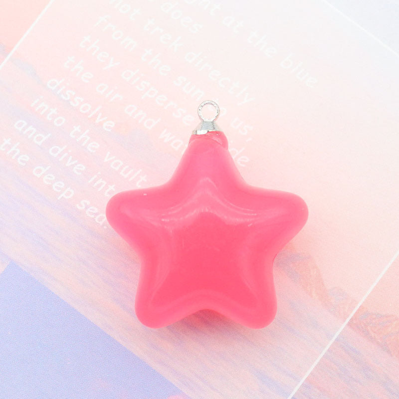 Acrylic Color Jelly Candy Color Three-dimensional Five-pointed Star Pendant e06fe4dd 4df8 4ebd bceb b6f7a242c9d1