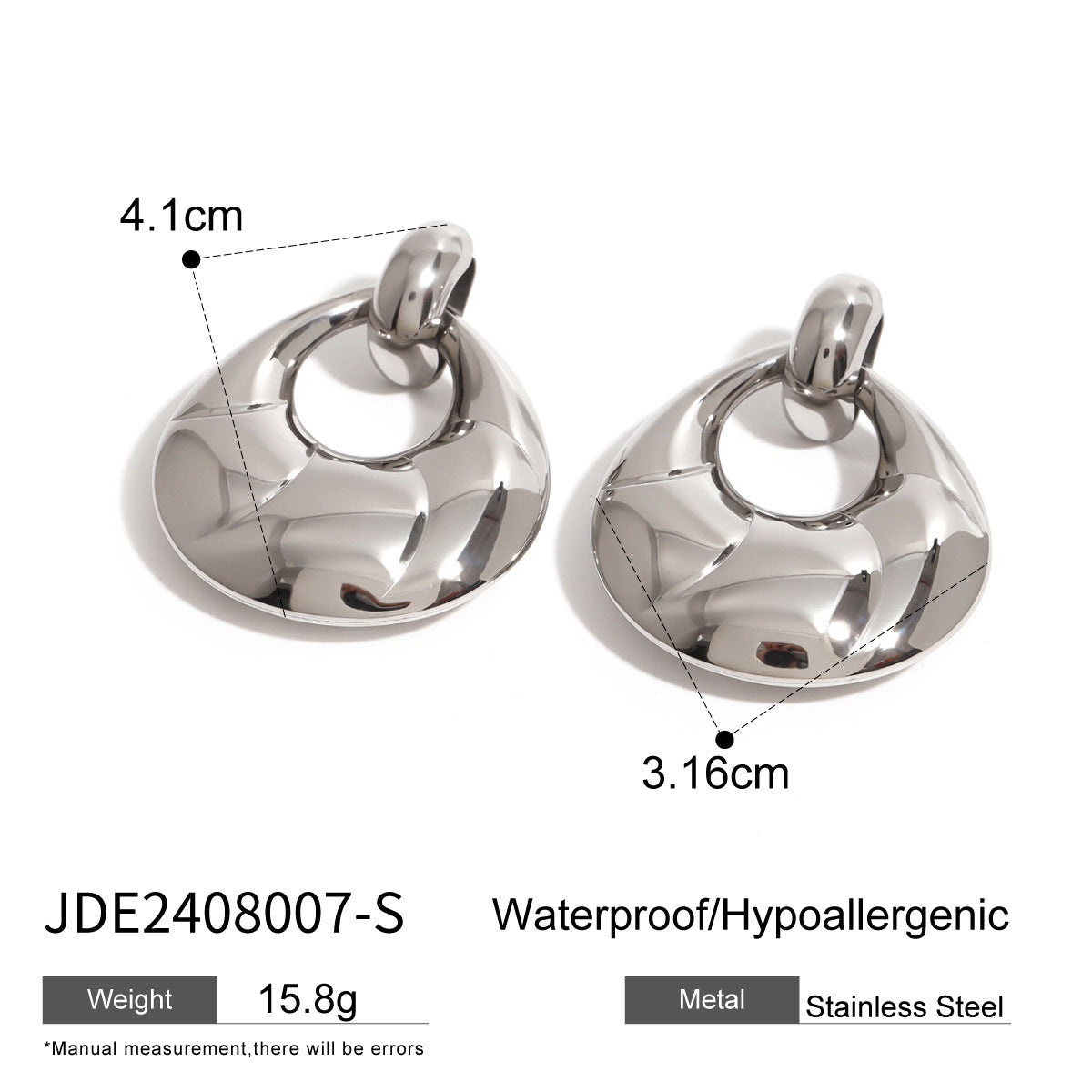 Stainless Steel Exaggerated Titanium Earrings e07e696b f0f8 4b32 83dd 61995cf1822a