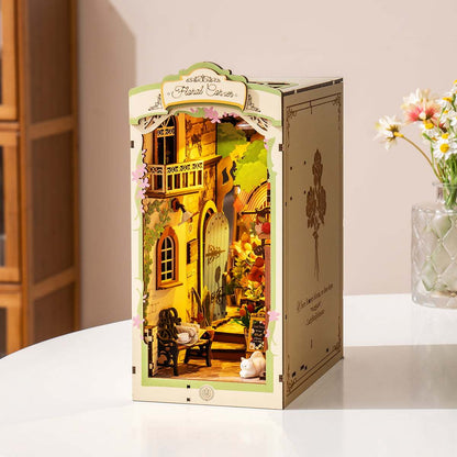 Rolife Floral Corner DIY Book Nook Shelf Insert Kit 3D Wooden Dollhouse For Gift e084f724 a59e 474e b367 0872db9faaff