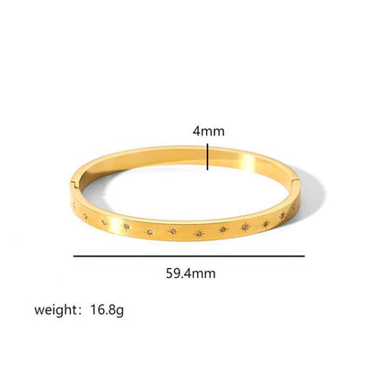 Ins Style Titanium Steel Bracelet Six-pointed Star Buckle e099f00d 80a6 4c3e 925c 34ec2a8682be