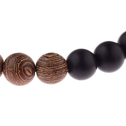 8mm Natural Woman Yoga Wooden Bead Bracelet - HD Wireless Product #5