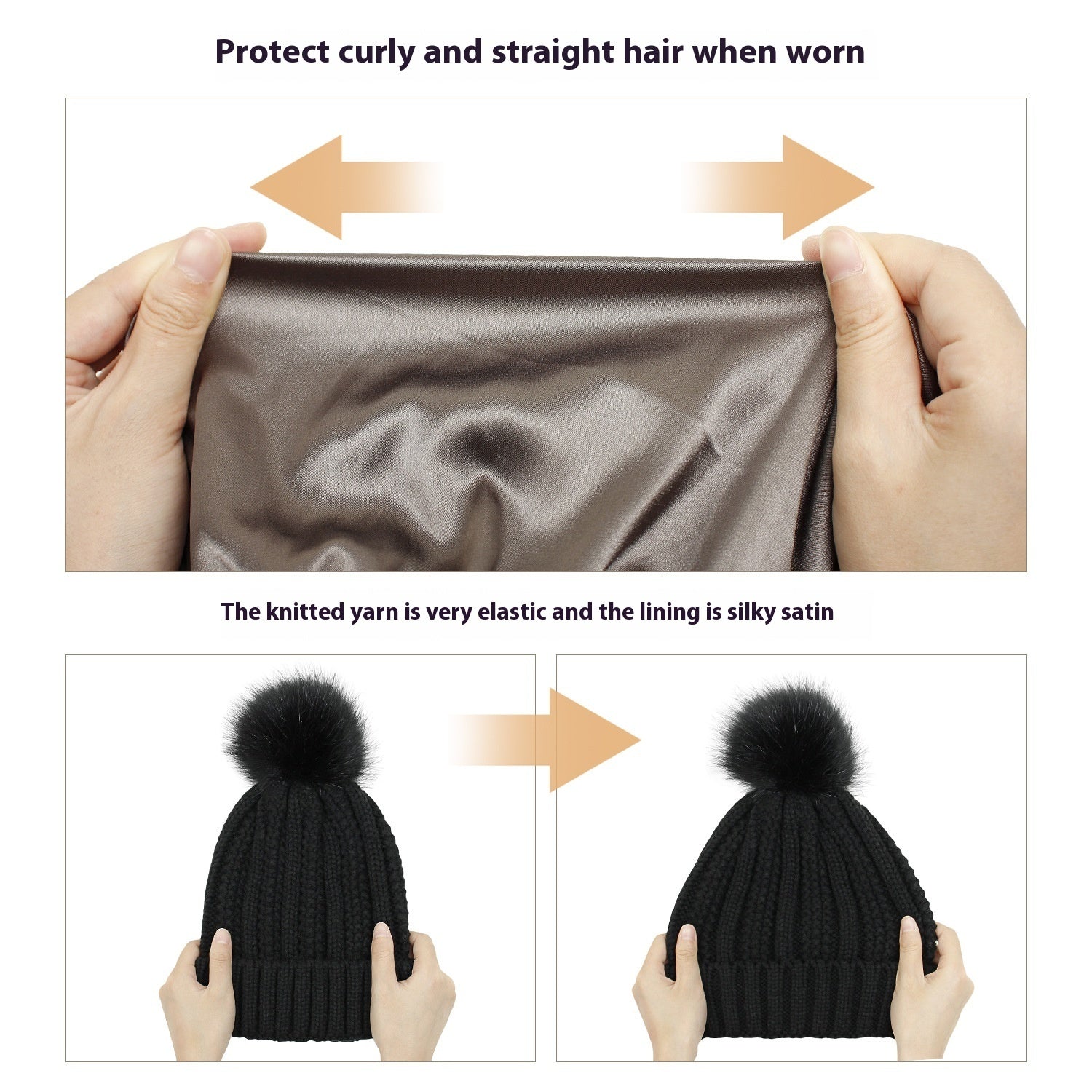 Woolen Cap Knitted Protection Hairstyle Silky Stretch Satin Knitted Hat e0c9659c f002 4b10 953b 093190715178 trans