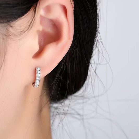 Single Row Rhinestone Earrings Female All-matching Graceful e0cacaec e75a 499e a5c0 f6093af353cd