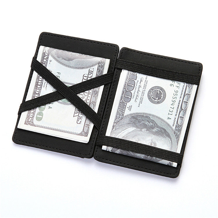 PU Creative Magic Wallet Flip Card Holder Men's Lady's Wallet Zipper Coin Purse Short e0f1452e c858 4426 a153 cfd75853ab42