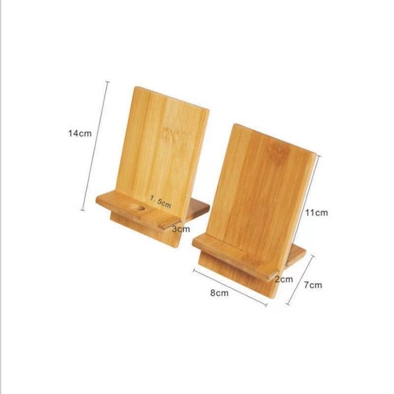Desktop Bamboo Phone Holder Charging - 图片 4