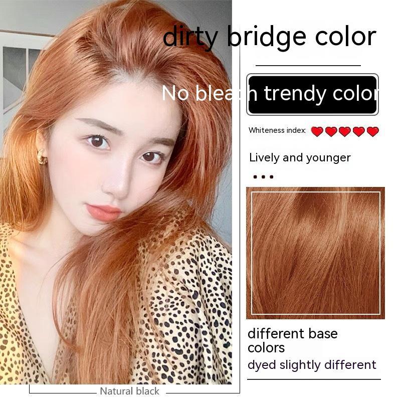 Ammonia-free Hair Color Paste Monochrome Paste Cover White Hair Multi-segment Color One-step Black Tea Gray Blue Black Hair D