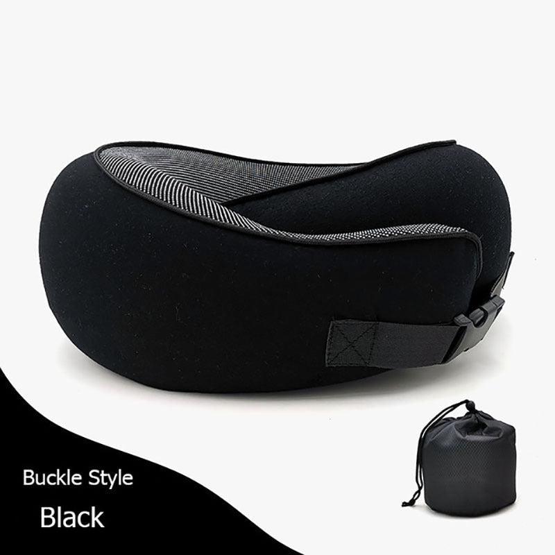 Travel Neck Pillow Non-Deformed Airplane Pillow Travel Neck Cushion Durable U-Shaped Travel Memory Cotton Nap Neck Pillow e10
