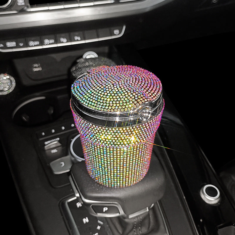 Creative Covered Diamond Inlaid Car Ashtray e1126891 ecac 412b be60 109fdab44b6d