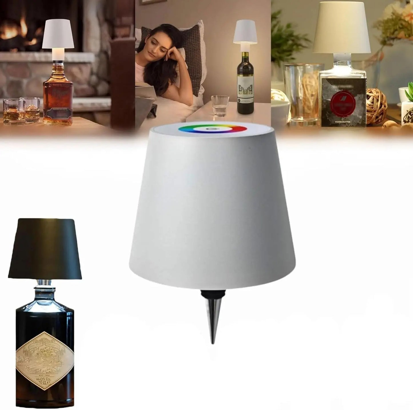 Wireless Desk Lamp LED Creative Wine Bottle Lamp Detachable Portable Charging Atmosphere Decorative Lamp e113286f f409 4709 b
