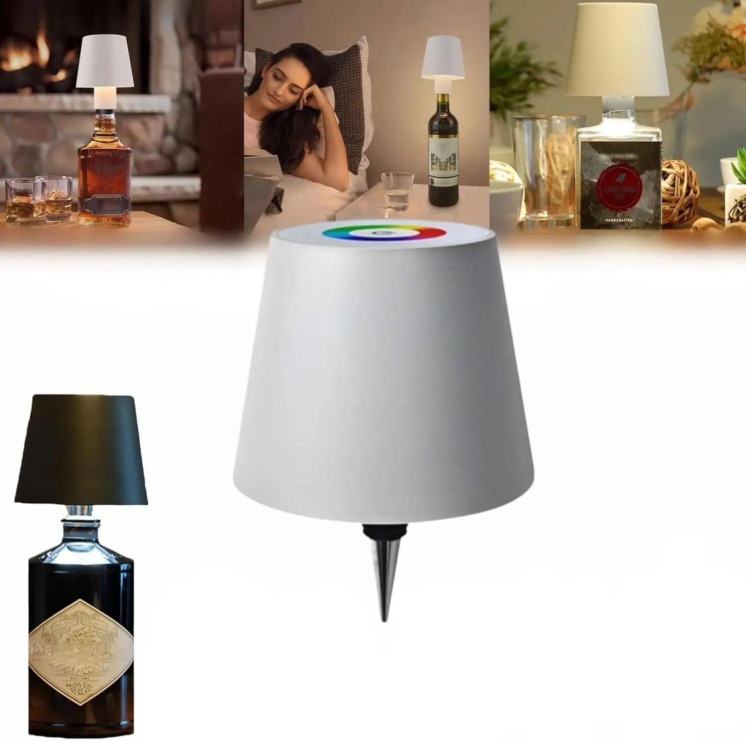 Wireless Desk Lamp LED Creative Wine Bottle Lamp Detachable Portable Charging Atmosphere Decorative Lamp e113286f f409 4709 b