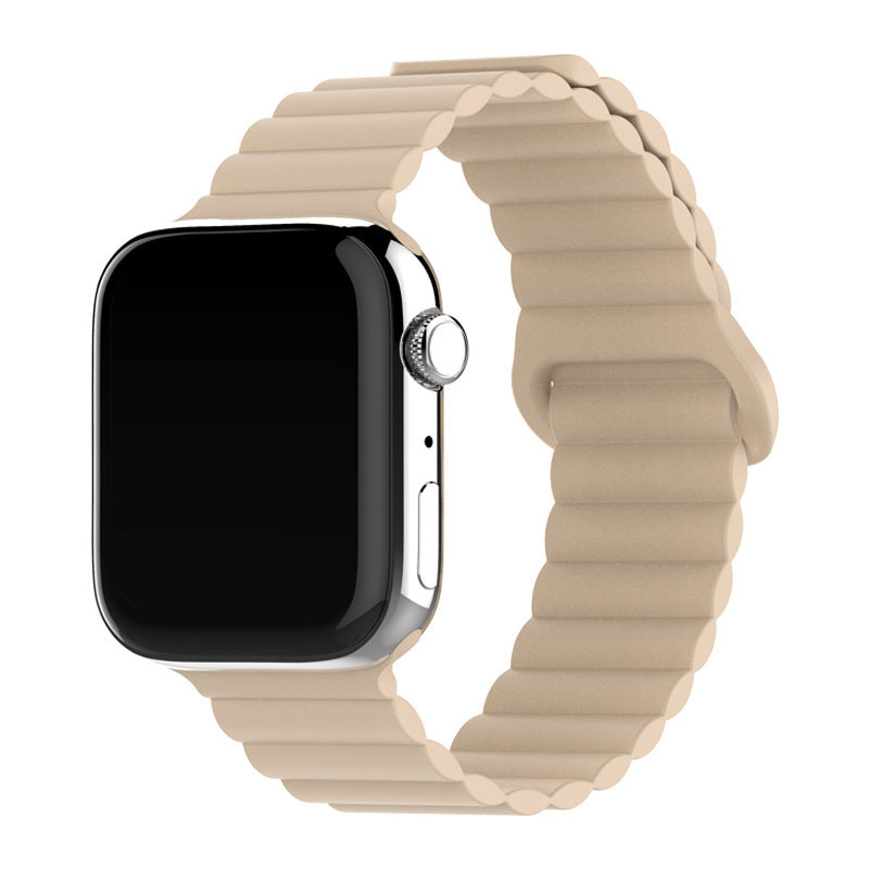 Two-color Silicone Magnetic Back Ring Buckle Watch Band e11863ef 88ee 41e0 b0af 086b967d766e