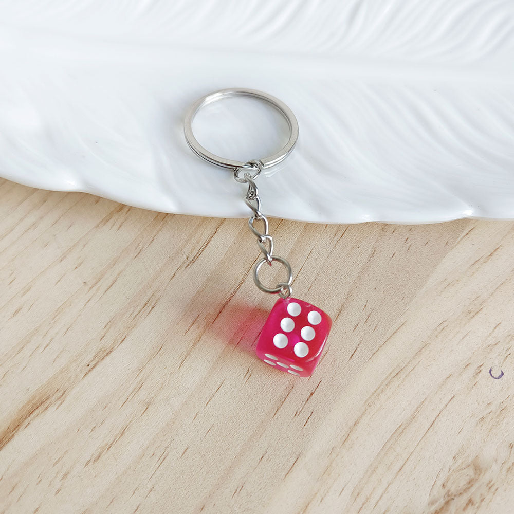Creative Small Size Dice Keychain DIY Bag Bag Charm e14001a4 80da 43a4 b952 c43877470d59