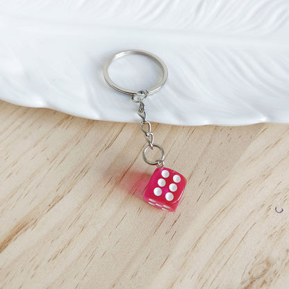 Creative Small Size Dice Keychain DIY Bag Bag Charm e14001a4 80da 43a4 b952 c43877470d59
