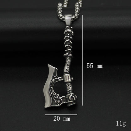Double Sided Axe Necklace Odin Legend Titanium Steel Chain e14a7e17 d649 4e37 9bc3 245b5ecff2ac