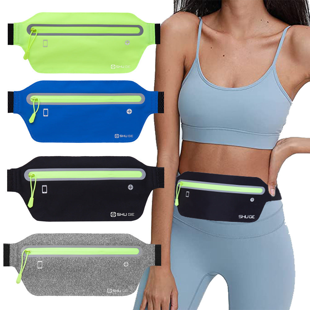 Ultra-thin Running Waterproof Portable Close-fitting Reflective Sports Phone Waist Bag e181fc14 d77f 4438 8a1f 683ff2632389