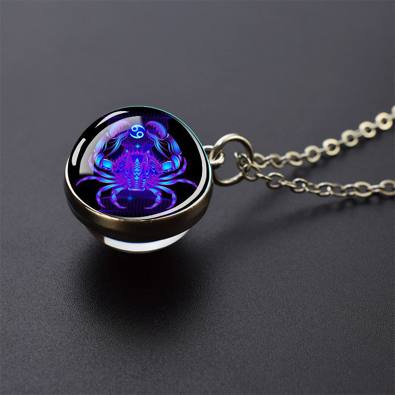 Luminous 12 Constellation Necklace 20mm Silver Creative e1889812 6863 4ab4 888a 07ff2c5e5855