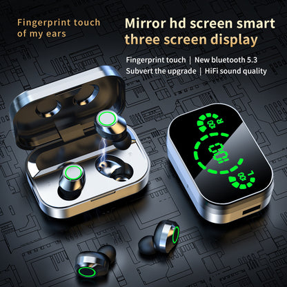YD03 Wireless Bluetooth-compatible Headset TWS Large Screen Smart Digital Display In Ear Breathing Light e18cca14 8953 4cf9 9
