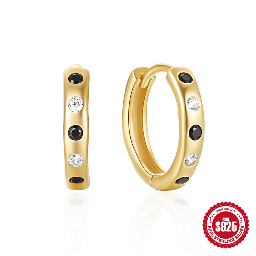 S925 Sterling Silver Classic Daily Wear Diamond Ear Ring e1ab8e1a 1f27 43f2 a285 b17d62e5109f
