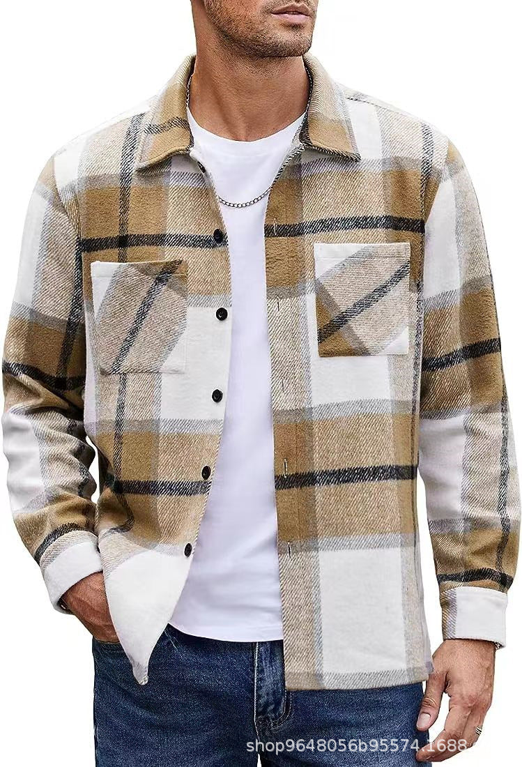 Men's High-end Thermal Plaid Padded Shirt Coat e1c68cc2 ba0f 4dfa 8d29 a5b43e5c9db5 73a04074 c2f8 4bb0 8d3e ae3bc339ce0e