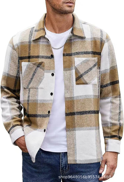 Men's High-end Thermal Plaid Padded Shirt Coat e1c68cc2 ba0f 4dfa 8d29 a5b43e5c9db5 73a04074 c2f8 4bb0 8d3e ae3bc339ce0e