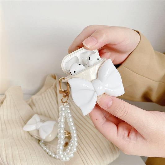 Simple Solid Color Bow Protection Soft Case Earphone Case e1dfc87d a9b0 42a6 b351 99d777d5102b