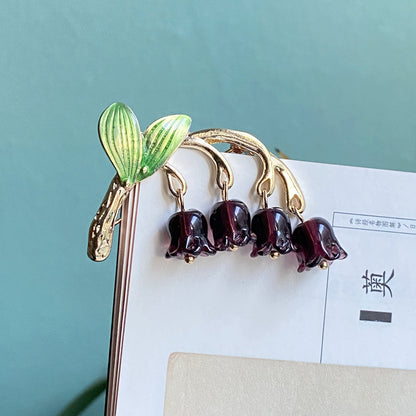 Natural Golden Jade Glass Berry Lily Of The Valley Brooch e1e410d2 5de7 4215 b758 ee3092bec3ca